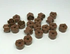 LEGO: 20x round brick 2 x 2 - ref 3941 reddish brown - set 10210 7018 10236
