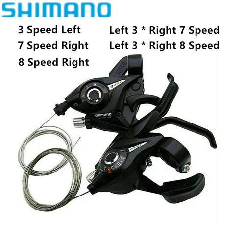 Shimano ST-EF51 3/7/8/Speed Shifters / Brake Levers Combo Kit Road Mountain Bike - Picture 2 of 17