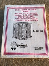 Vintage The POWELL Collection CD/Cassette Storage Cabinet on a Spindle Cherry 