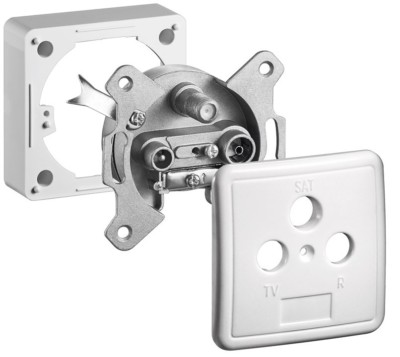 ANTENNENDOSE 3 fach SAT-KABEL-DOSE Enddose Full HDTV Auf/Unterputz DIGITAL TV HQ