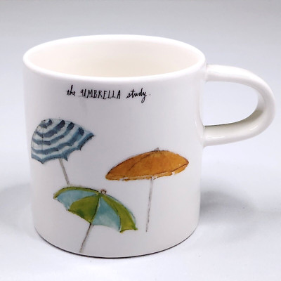 Rare Rae Dunn Retired French Sketch Boutique Cafe Mug THE UMBRELLA STUDY