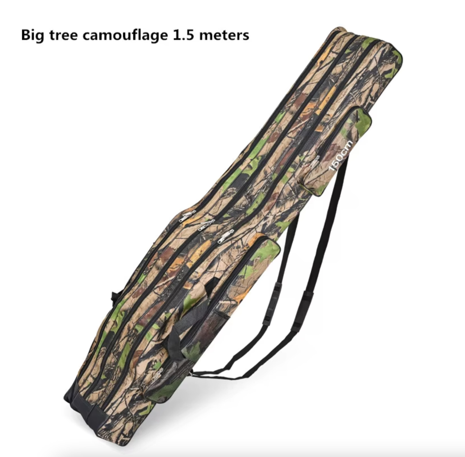 Sac de pêche pliable grand ventre à trois couches et double bandoulière