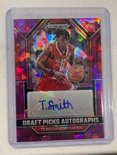 TERQUAVION SMITH 76ers 2023-24 Prizm Draft Picks Purple Ice AUTO # 97/99