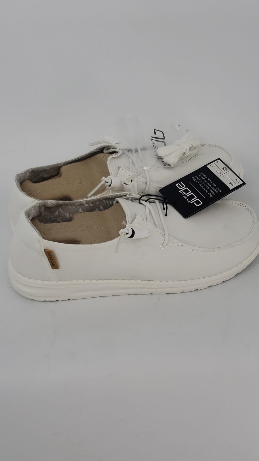 HEY DUDE WOMENS WENDY CHAMBRAY WHITE 