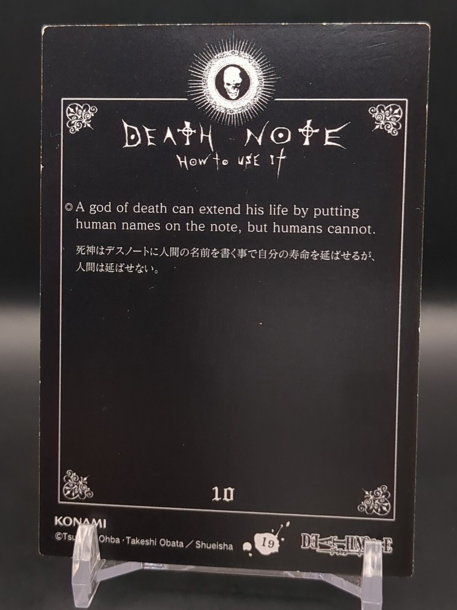 Ryuk Shinigami Rem Sidoh #10 Death Note Trading Card Game 2008