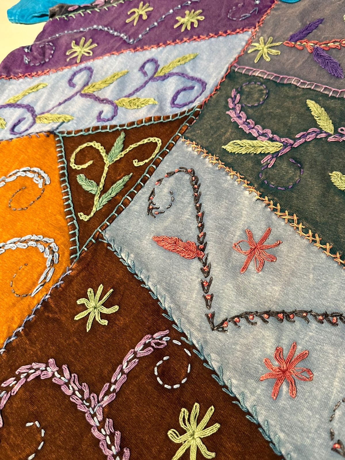 Rising Tide Womens Cotton Patchwork +Embroidered … - image 8