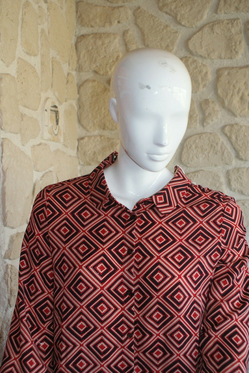 Chemisier Ycoo Taille S – Bordeaux Et Bleu, Neuf Avec étiquettes (Valeur 41€)