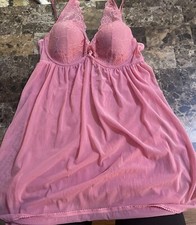 VINTAGE PINK BABY DOLL LINGERIE SIZE MEDIUM