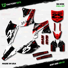 White Purple Slick Racing Graphic Kit fits 09-12 Kawasaki Kxf250 Sticker Kxf 250