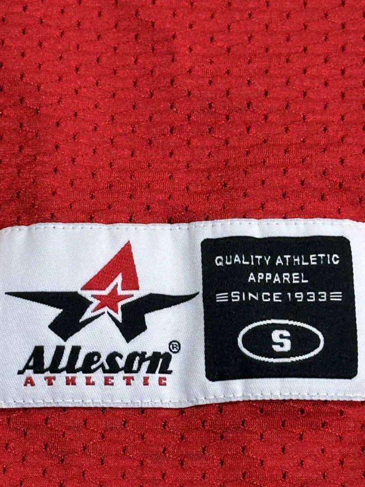 Camiseta de fútbol roja Alleson para hombre pequeña Foto 3 de 4