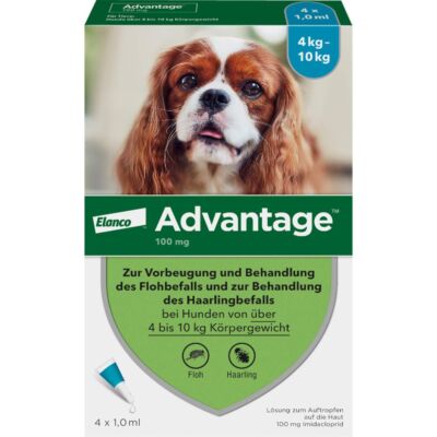 ADVANTAGE 100 Lösung f.Hunde 4-10 kg 4 St PZN08613311