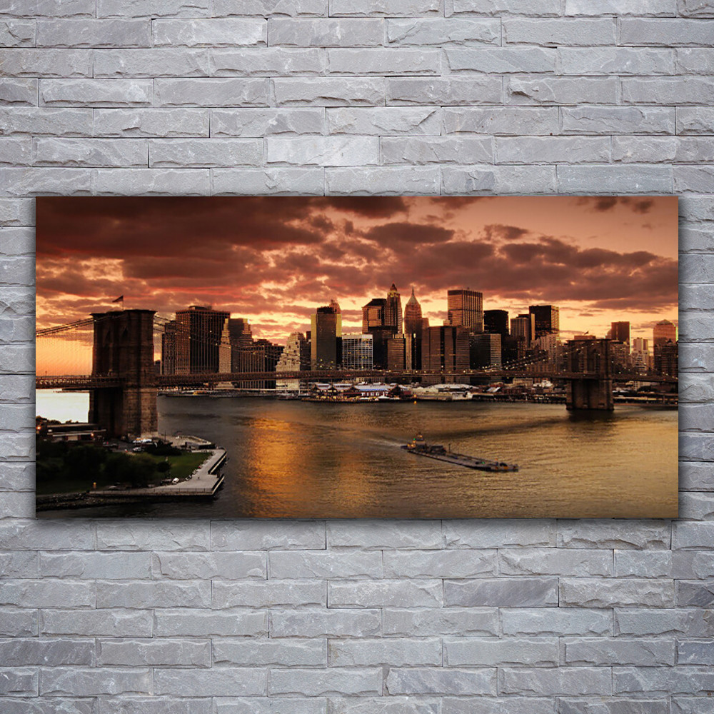 Image sur toile de pont urbain 120x60 cm pour agrandir visuellement une pièce étroite