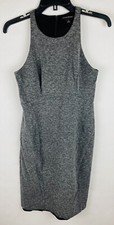 Banana Republic 4 Gray Dress Womens Lined A Line Sleeveless Round Neck