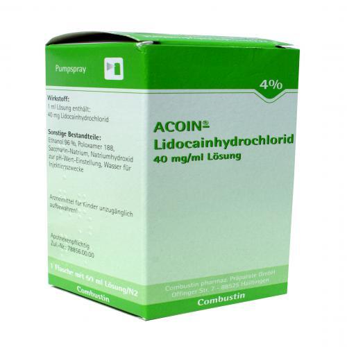 ACOIN Lidocainhydrochlorid 40 mg/ml Lösung 50 ml PZN 7788652