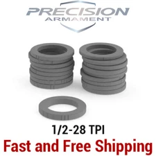 Precision Armament Accu-Washer Muzzle Device Alignment System 1/2-28 Thread 18pk