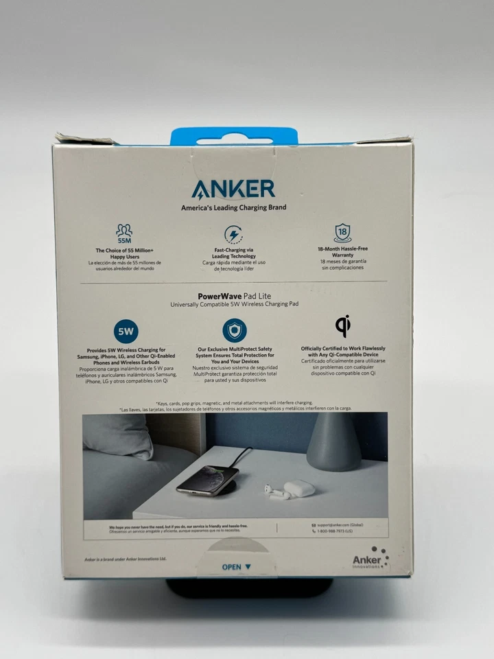 Anker Set It Down Power It Up Universal 5W Wireless Charging Pad Wireless - Image 2 of 2