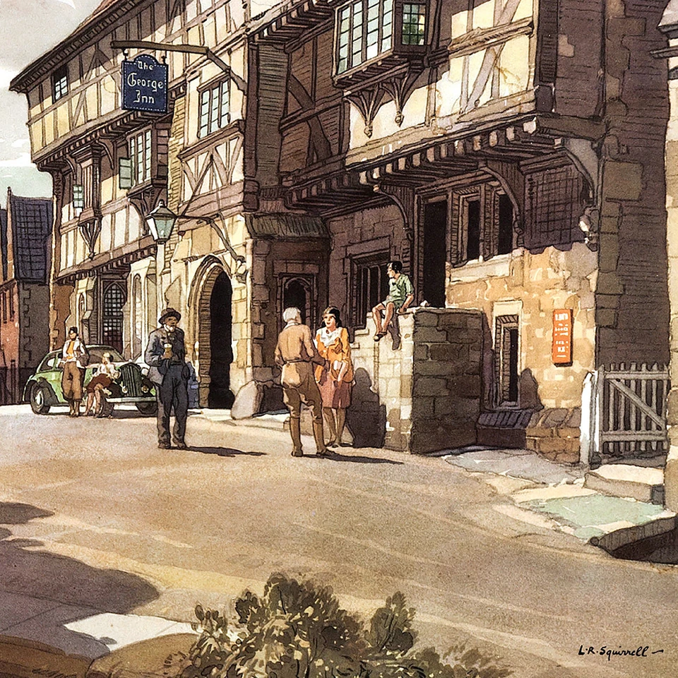 Póster The Inns Of Britain, 1949 | 22x33" tamaño grande | Decoración de pared inglesa vintage Foto 3 de 4