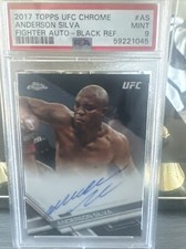 Anderson Silva 2017 Chrome Black Auto 8/10 PSA 9 UFC - S158