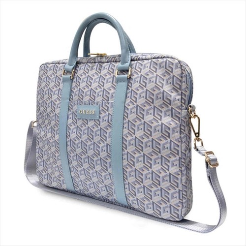 Guess Torba Universelle Notebook 16" Tasche GCube Stripes Blau - Bild 2 von 3