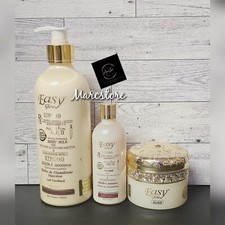 Easy Glow Gold Whitening Body Milk 500ml, Face Cream, Serum 3 in 1 Pack