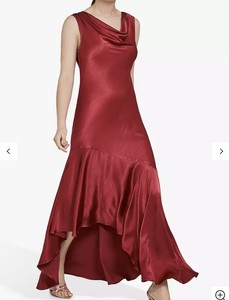 hem darcey burgundy asymmetric ghost satin dress