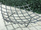 Contemporary 90's Metal Grid Bowl Basket Square Chrome Silver Finish Durable 