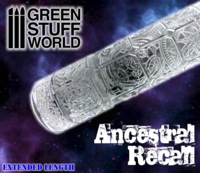 Rolling Pin ANCESTRAL RECALL Texture Terrain Roller for Wargames and miniatures