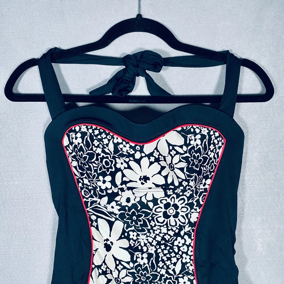 Купальник женский Kate Spade S синий цветочный цельный с бретелью через шею - Изображение 3 из 4