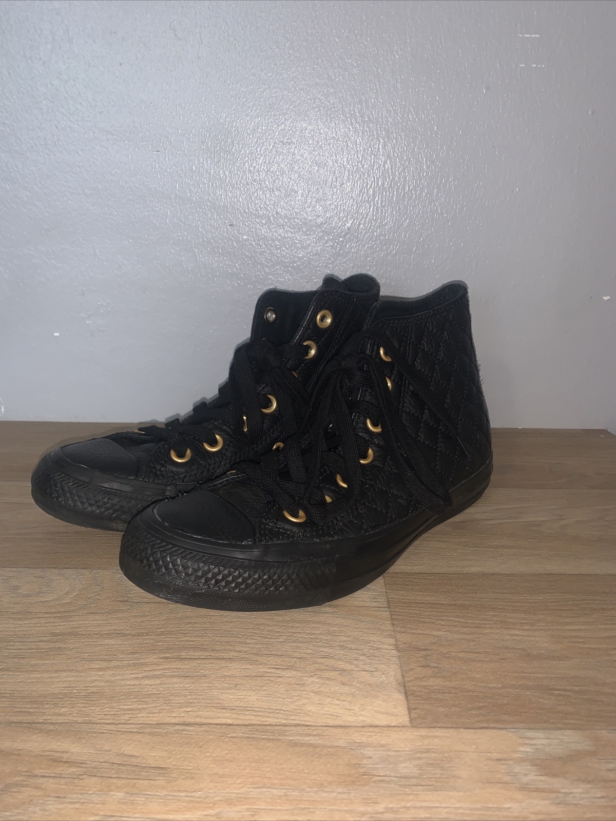 black leather converse size 4