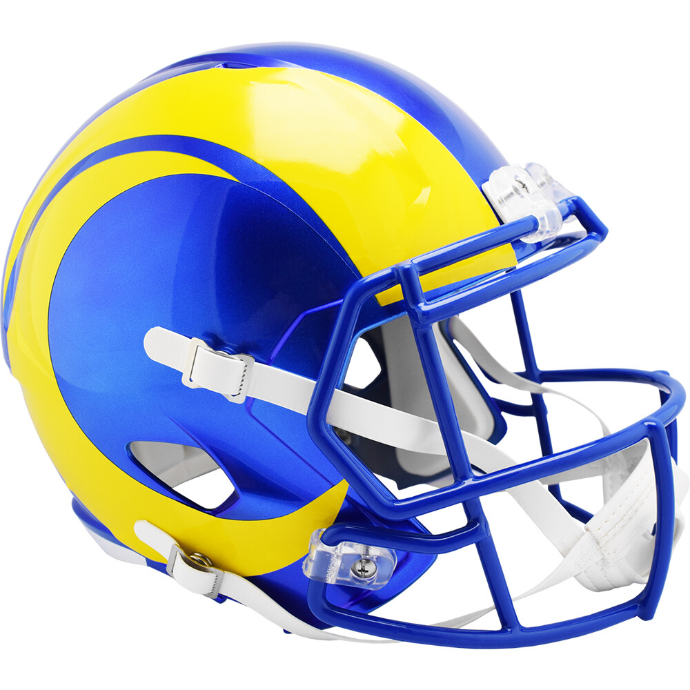 Casco de fútbol americano réplica tamaño completo LA Rams Riddell Speed