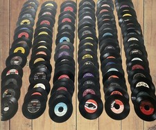 Bulk Lot of 30 - 7" 45 RPM Records For Decorating Crafts Wide Variety Genre