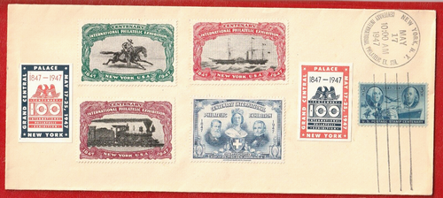 VEREINIGTE STAATEN 1947 - INTERNATIONALE PHILATELISTISCHE AUSSTELLUNG NEW YORK FDC + POSTER ST