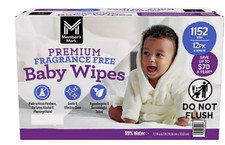 Member's Mark Premium Baby Wipes, Fragrance Free, 12 pk., 1152 Wipes