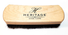Heritage Professional Boot/Shoe Shine/Buff Brush 100 Horsehair - 6" Long BLACK