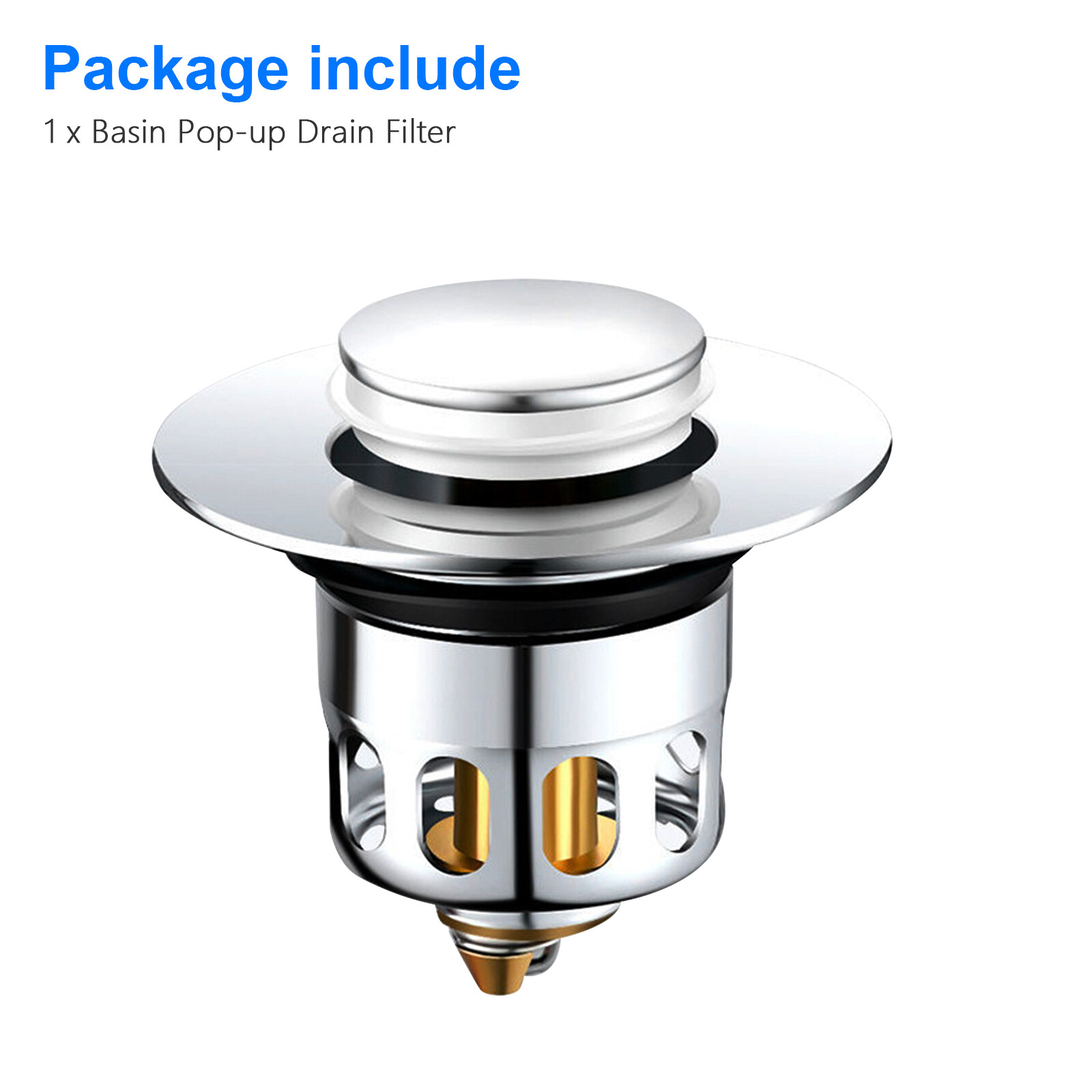 Universal Kitchen Bathroom Sink Plug Stopper Wash Basin Core Pop Up