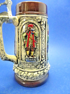 Schmitt & Sohn Ltd. Ed. Zinnfiguren Lidded Beer Stein Pewter Handmade in Germany