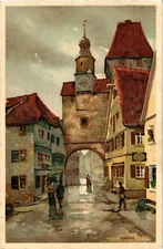 CPA AK Rothenburg - Strasse - Street Scene - Litho GERMANY (918578)
