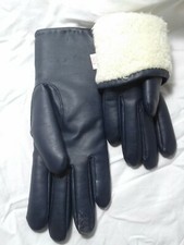 WOMENS GLOVES SIZE L. NWOT. NAVY BLUE. 100 VINYL. LINING 100 ACRYLIC