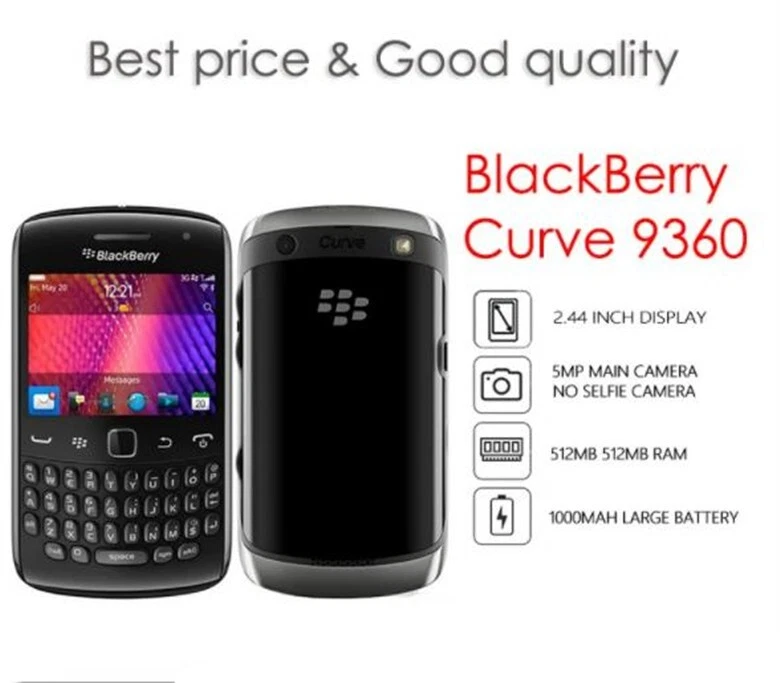 BlackBerry Curve 9360 Black Unlocked Touch Screen QWERTY Keyboard Cellphone - Image 4 of 4