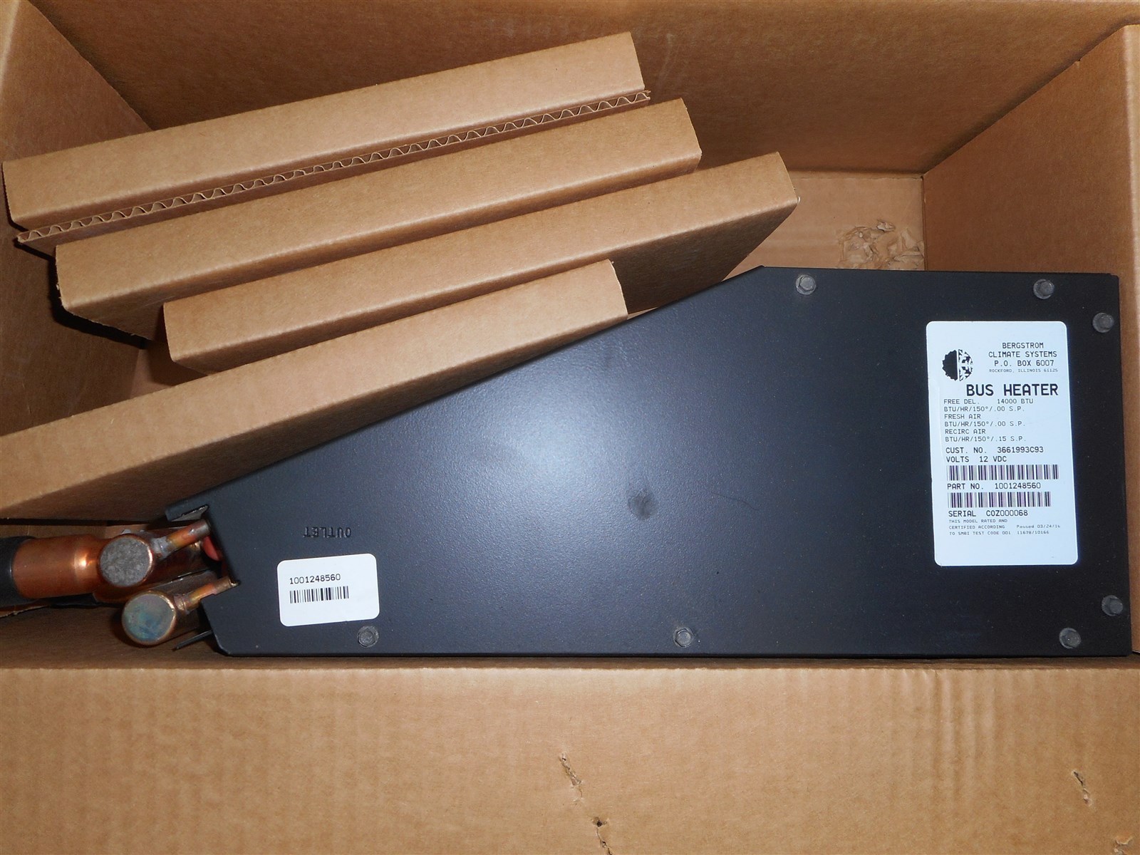 3661993C93 NEW GENUINE INTERNATIONAL DRIVER SEAT BUS HEATER BERGSTROM  1001248560 | eBay
