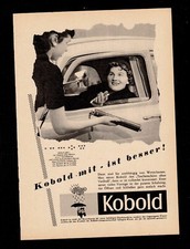 3w6954/ Alte Reklame von 1956 – KOBOLD Regenschirme – Kobold mit – ist besser.