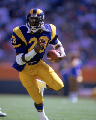 Maillot De Football Américain Des Rams Signé Eric Dickerson - Certificat D'authenticité JSA - Hall Of Fame