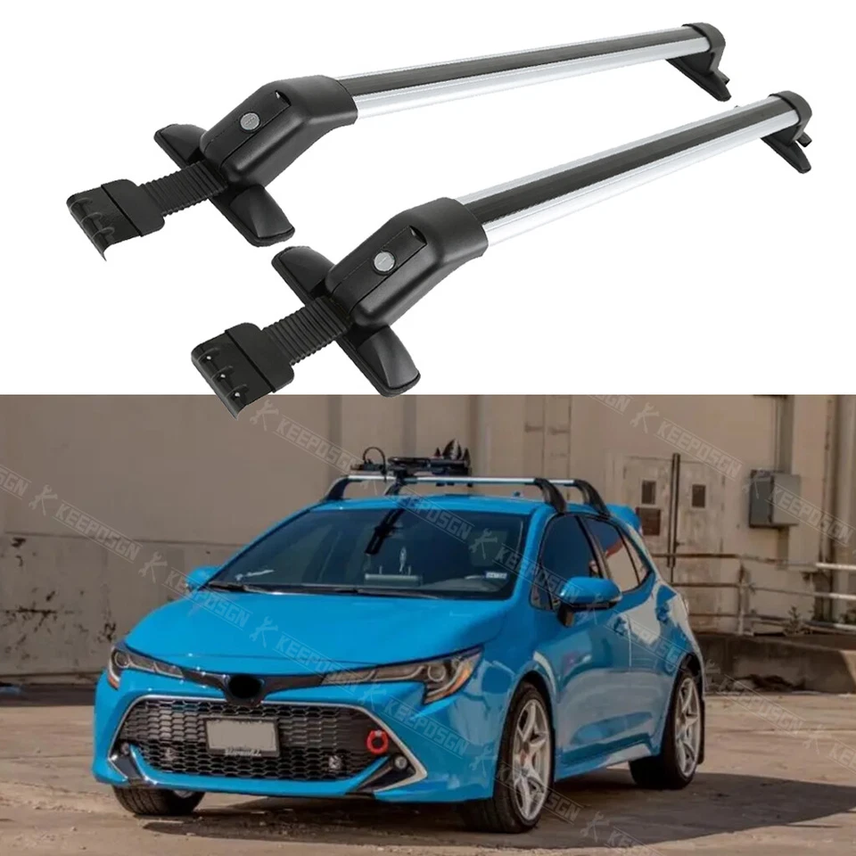Багажник на крышу для Toyota Corolla с поперечной штангой алюминиевый багажник на каяк с замком - Изображение 2 из 4