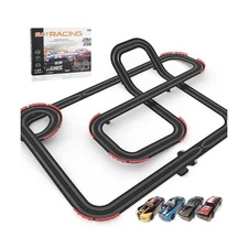 Slot Racing Car Track for Kids 1:43 Electric Powered 40Ft Big Racing Track Se...