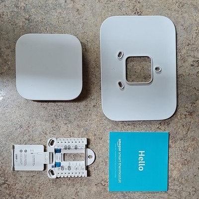 Amazon Smart Thermostat White Wi Fi Alexa App Control Programmable w/ Mounting