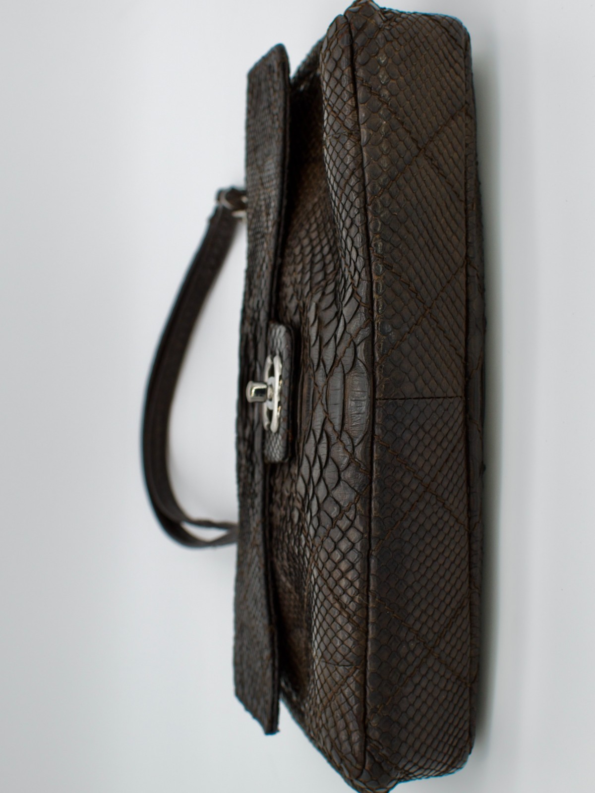 RARE Chanel Exotic Python Leather Classic Flap Sh… - image 4