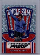 Briana Scurry 2025 Leaf Metal 4th of July 1/1 Pre Production Proof
