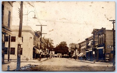 Postcard RPPC MI Portland Michigan Kent St Bank Ionia Co Van Horn Photo R94