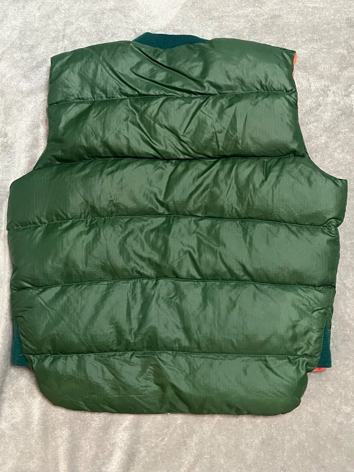 Vintage Green & Orange Reversible Goose Down Puffer Vest Hunting Men’s Sz L - Image 2 of 4