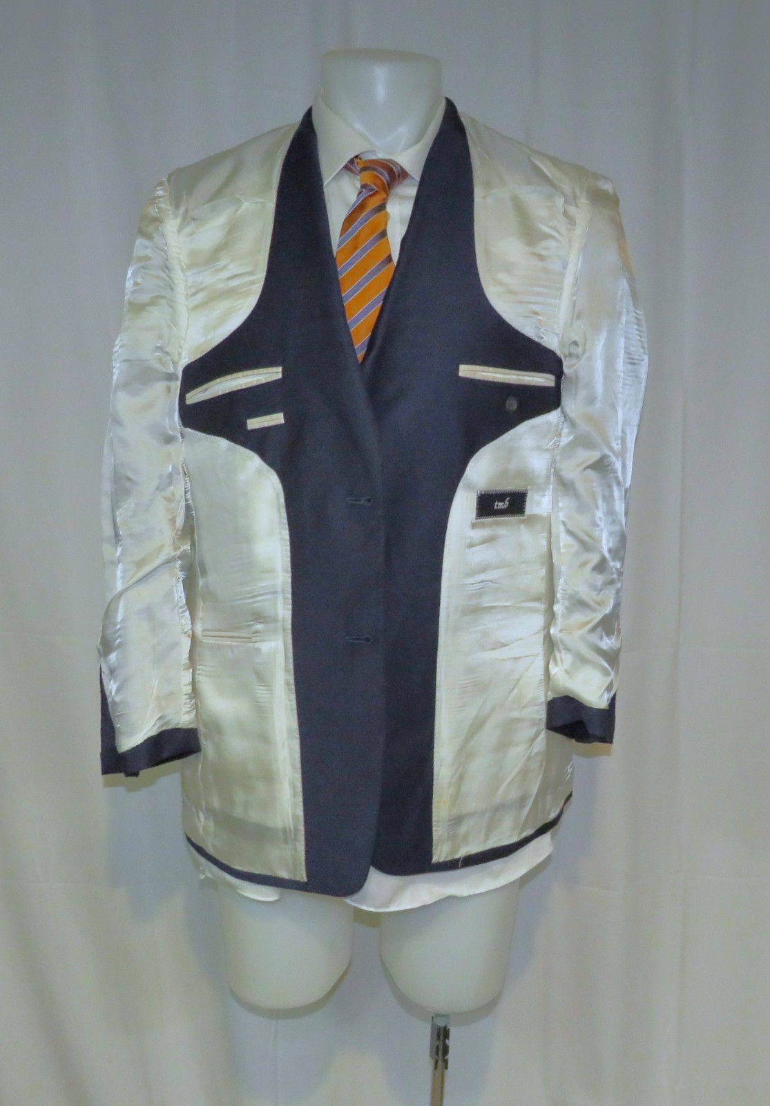 My.Suit Custom Solid Blue Flat Front Two Button S… - image 12